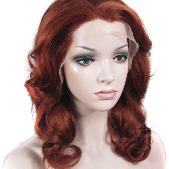 ♥️SCARLETT 16” AUBURN RED LACE FRONT WIG *NWT*♥️